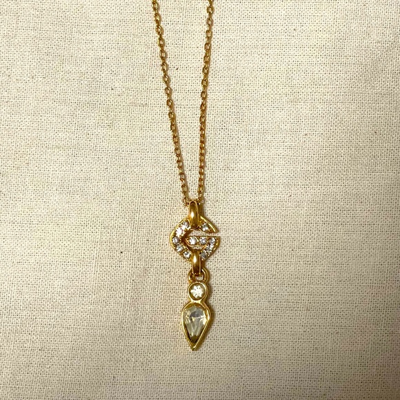 Givenchy Gold Plated Rhinestone-embellished Chain Necklace - Picture 4 of 9